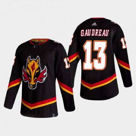 Herren Eishockey Calgary Flames Trikot Johnny Gaudreau 13 2020-21 Reverse Retro Authentic